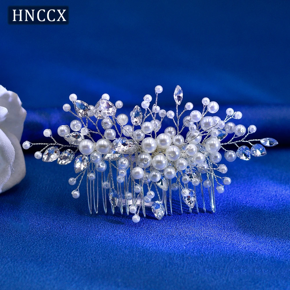 YouLaPan Bridal Wedding Exquisite Pearls Rhinestone Comb Hair Accessories Elegant Women Daily Party Banquet Headpiece HP42