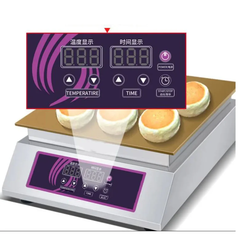 Commercial double headed copper gong pancake burning machine, digital internet celebrity snack gas stall grill