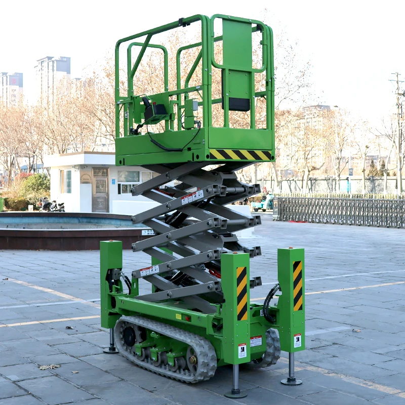 High Quality 4m 6m 8m 10m 12m 14m 16m All Terrain Small Automotive Tracked Hydraulic Platform Scissor Lift