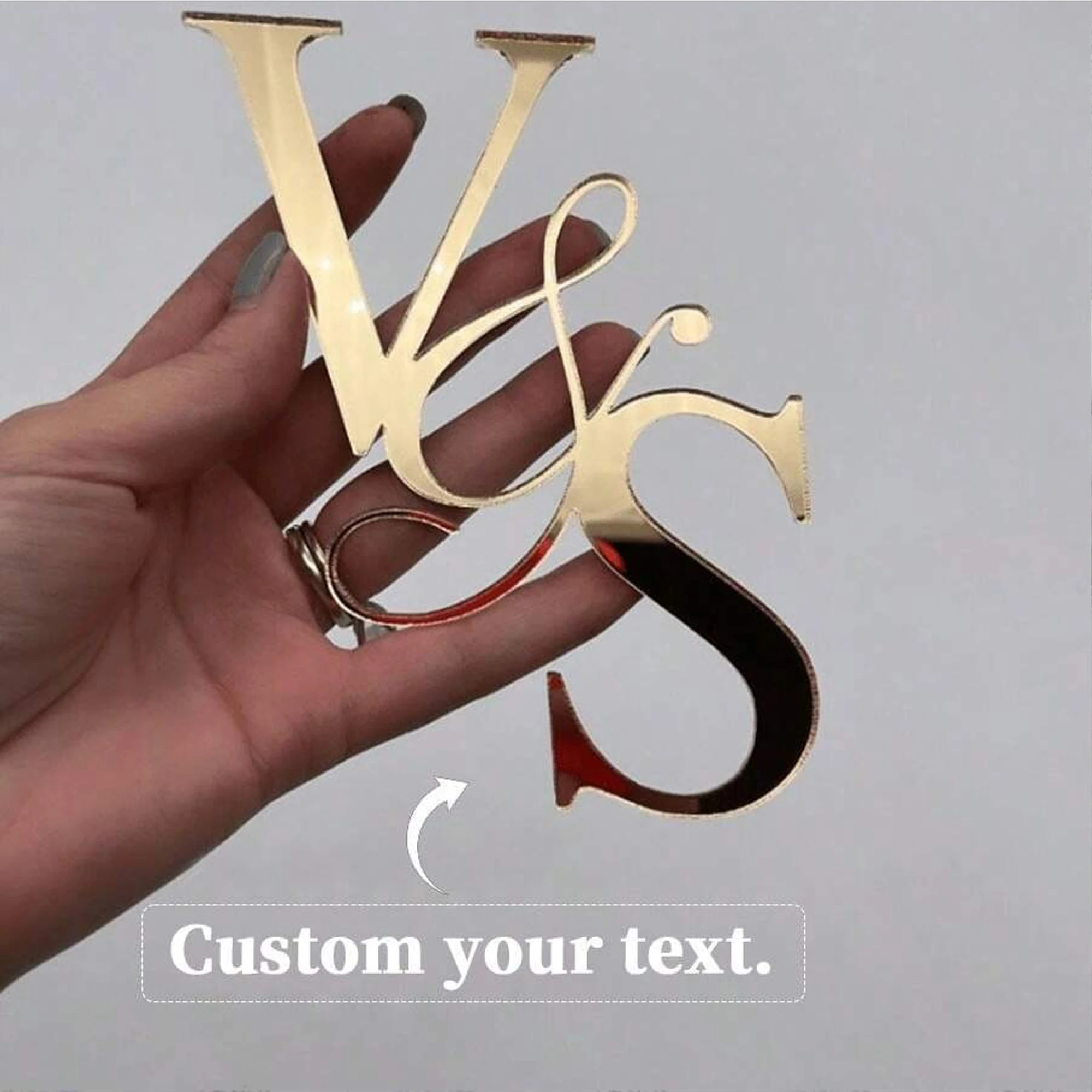 

Personalized Acrylic Name Decorations: Party Essentials - Unique Baking Decoration Accessories - Customizable Text - Exquisite Name Tags for Weddings - Personalized Acrylic Cake Tags - Suitable for Holiday Parties, Birthdays, Wedding Parties, Wedding Cake