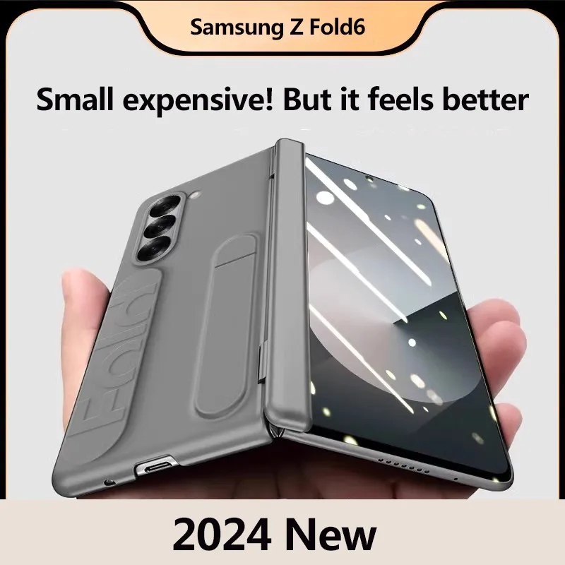 

Чехол-подставка для Samsung Galaxy Z Fold6 5G Fold 6 5 4 3 5G, тонкий матовый эластичный ремешок на запястье, противоударный чехол для ПК