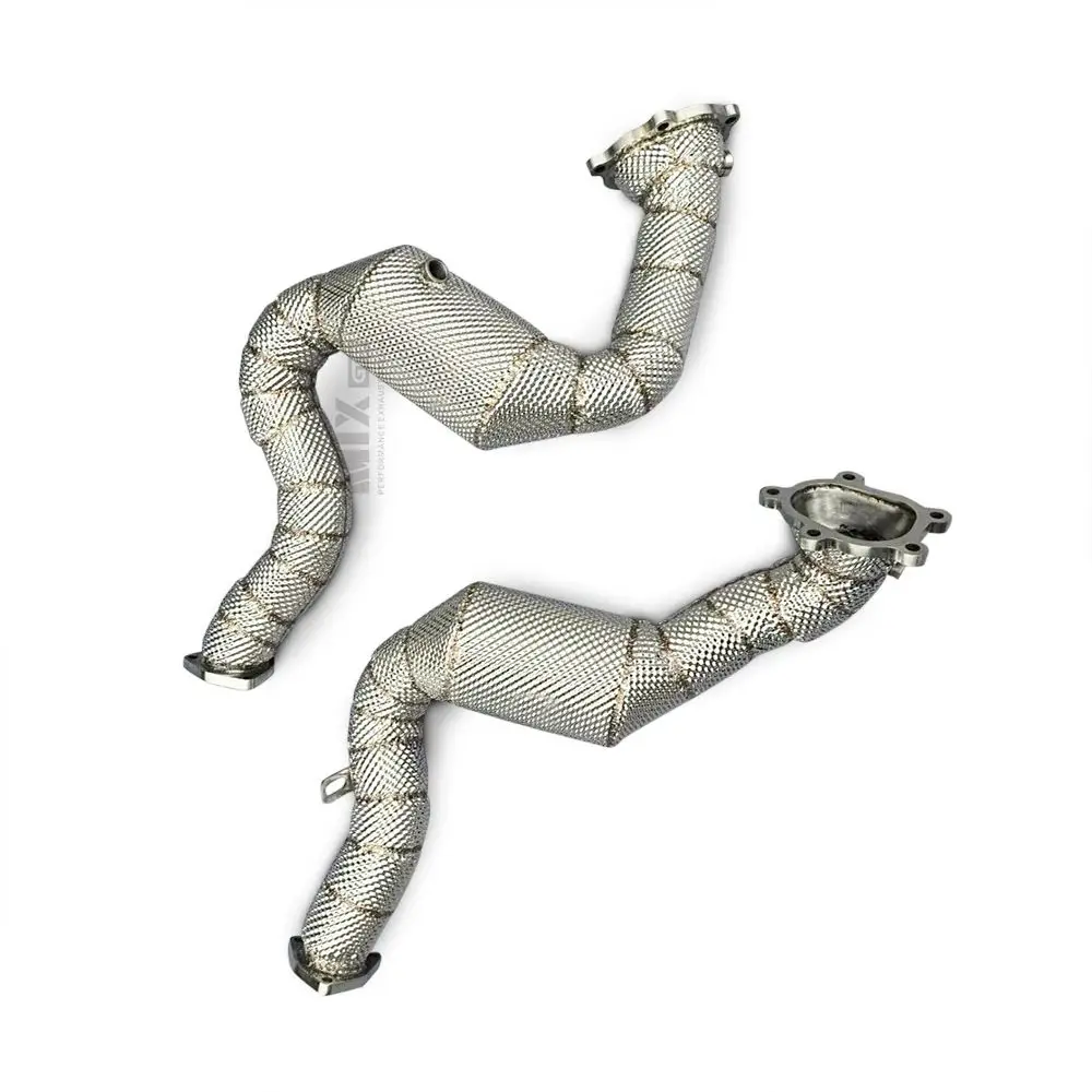 Direct factory Exhaust  Downpipe  High Flow Performance Catalytic Converter Heade  for Audi RS6 RS7 C7 4.0T 2013-2018