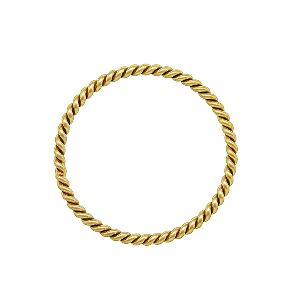 

14K Gold Filled Twist Coiled Closed Stacking Ring Setting US Size 5 6 7 8 9
