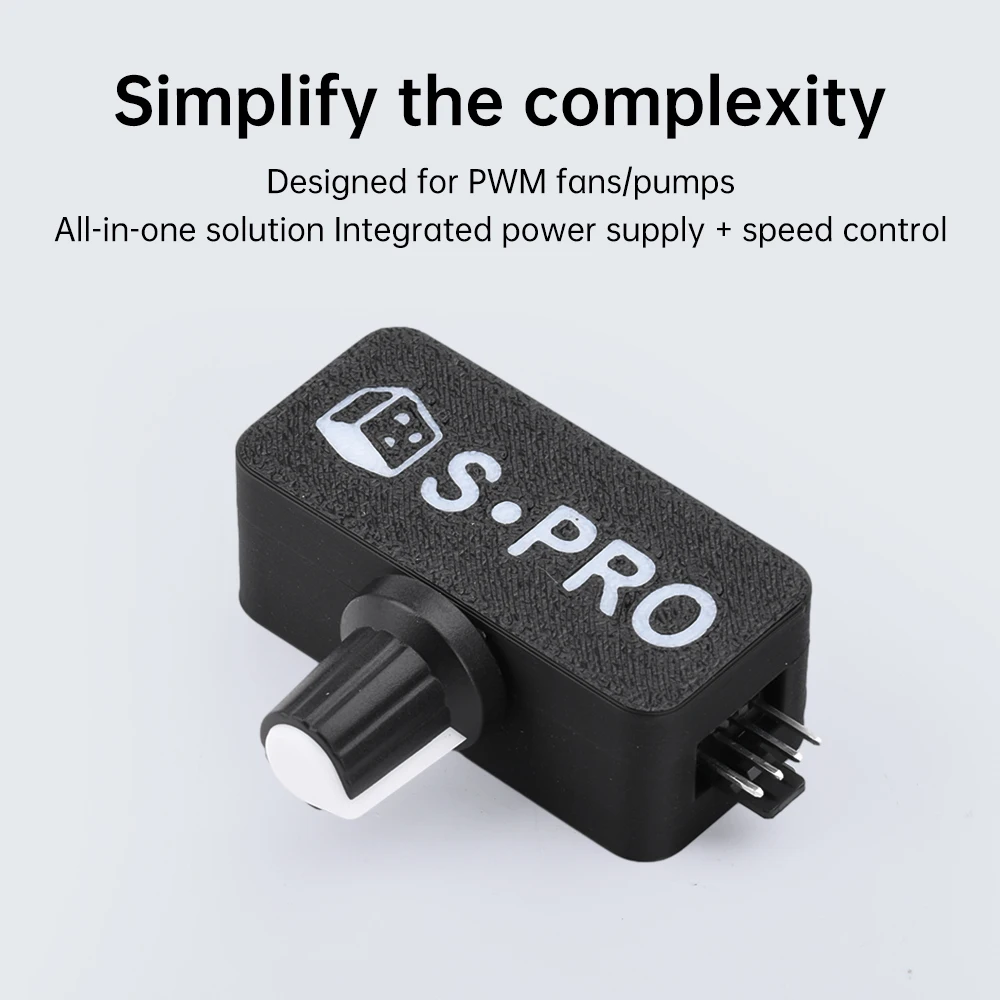 PWM Speed Controller 12V 4Pin PWM Fan Governor USB TYPE-C Power Supply DIY Watercooling Cooler Built In DC-DC Boost Circuit