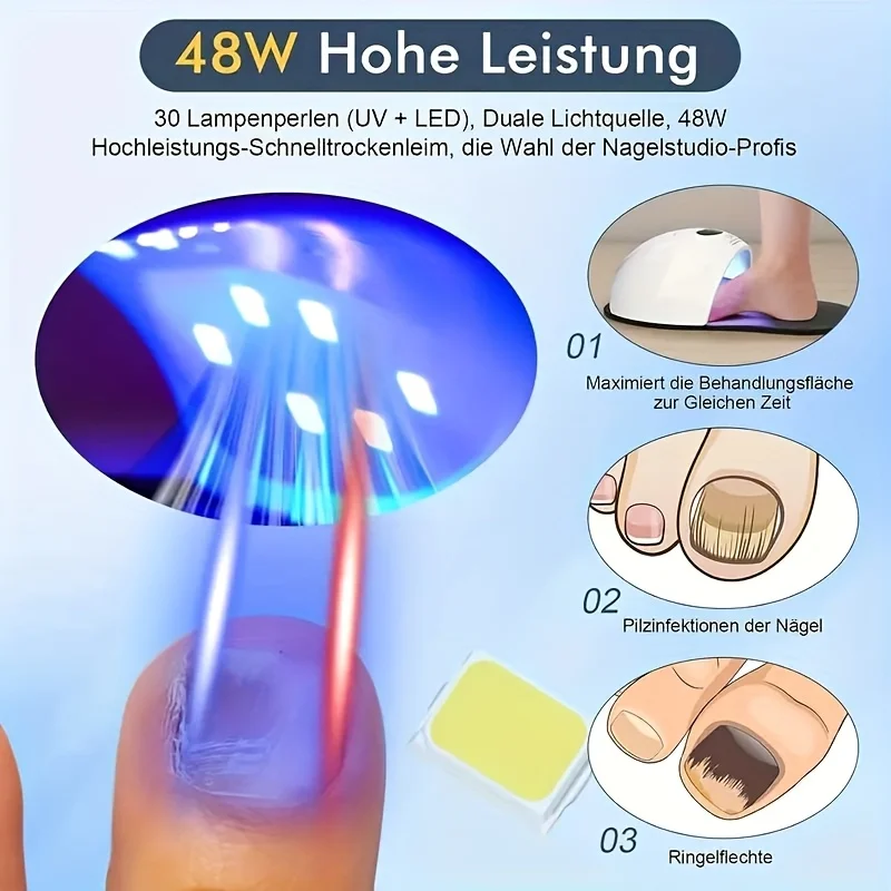 

1/2/4 Pcs Nail Fungus Light Device for Toenails and Fingernails