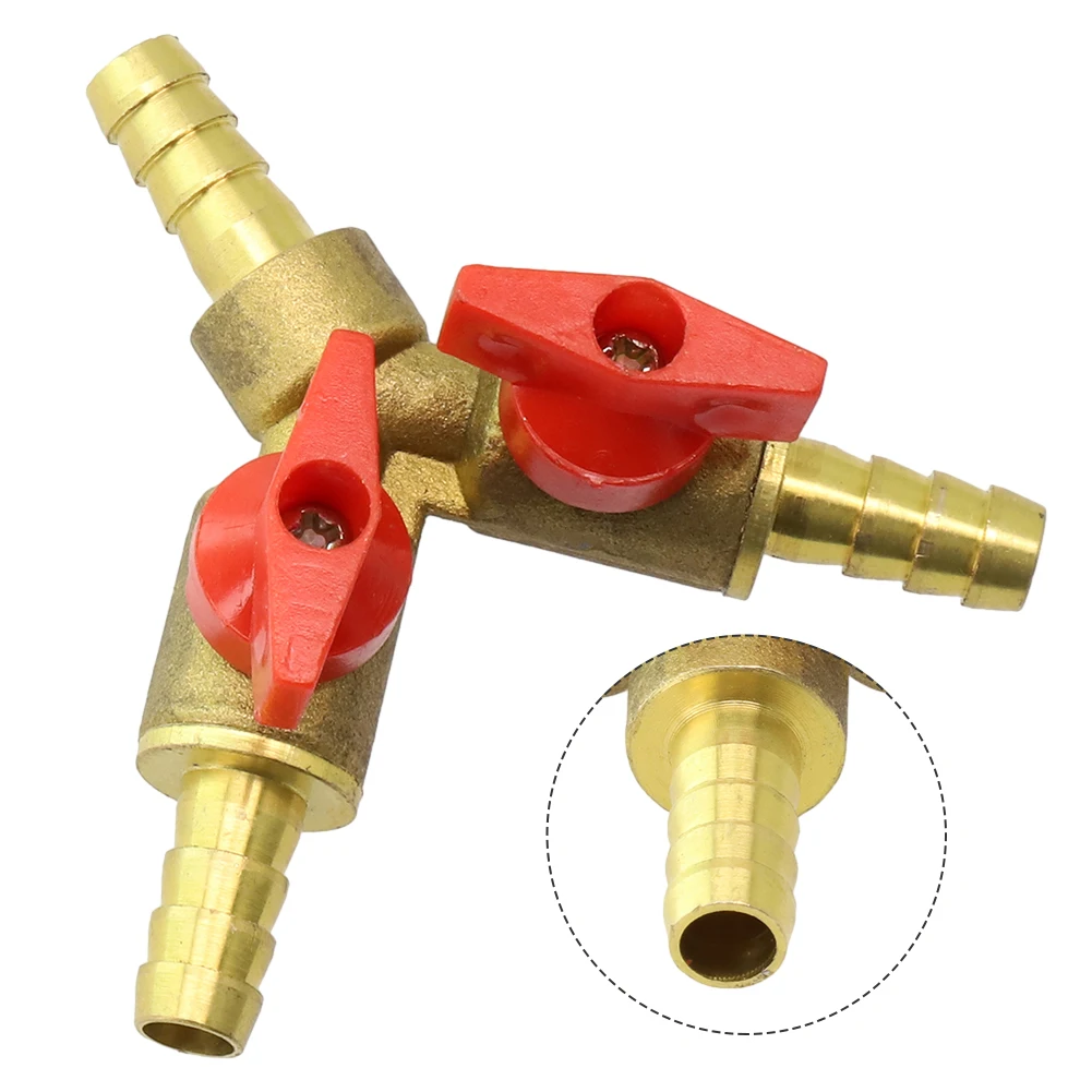 Exquisite Garden Irrigation Pipe Connection Brass Valve Shut Off Ball Valve 3-Way Brass Color Brass Material Easy To Install