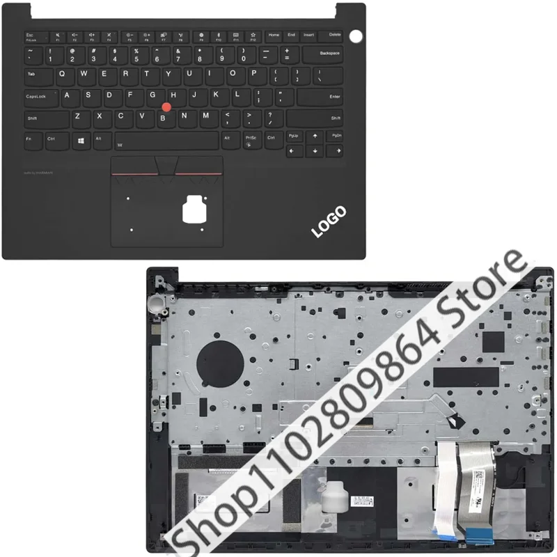 

New For Lenovo ThinkPad E14 Gen1 Laptop Palmrest Upper Top Case Keyboard US With Backlight/Without Backlight Black