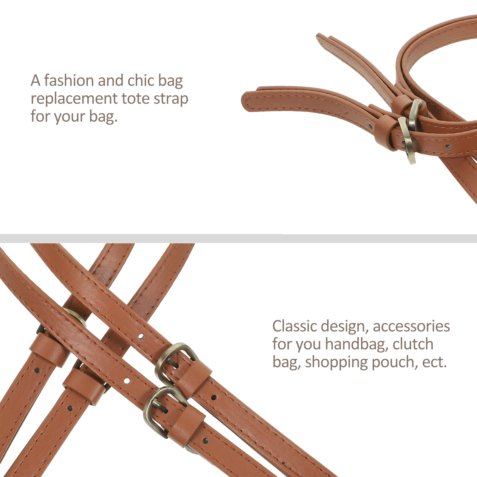 

2 pcs Tote Bag Strap Replacement Handbag Belt Handle Adjustable Shoulder DIY Clutch Accessories Pouch Straps Box