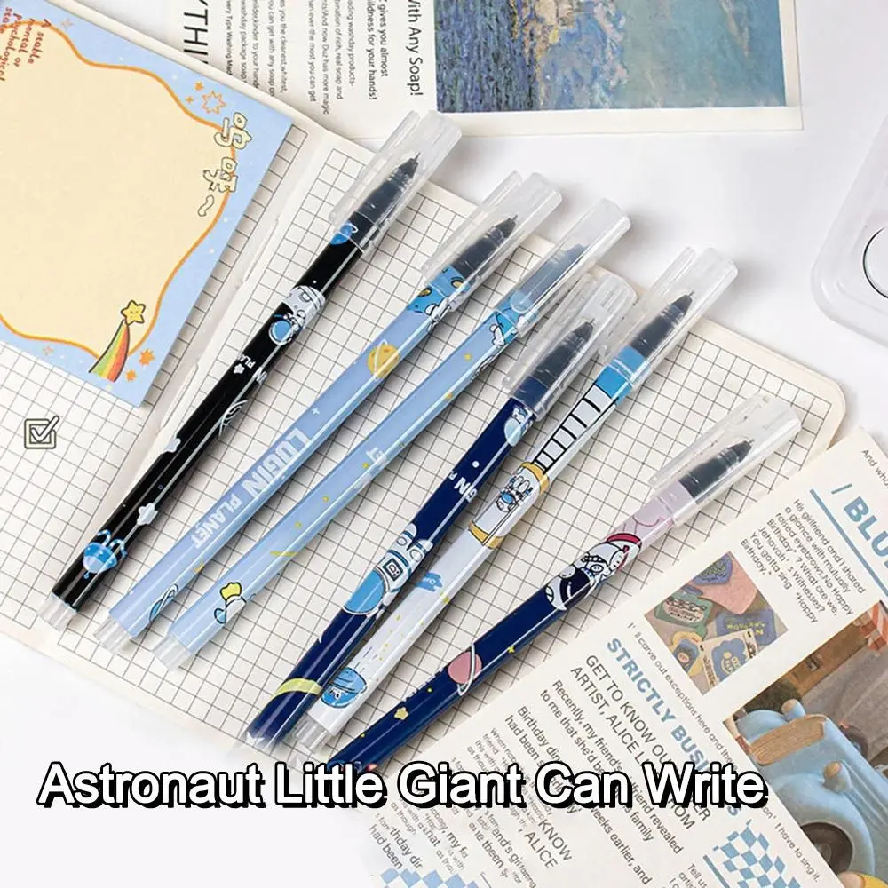 6Pcs Gift 0.5mm Capybara Gel Pens Writing Smooth Quick-drying Straight Liquid Ballpoint Pen Neutral Pen School Office