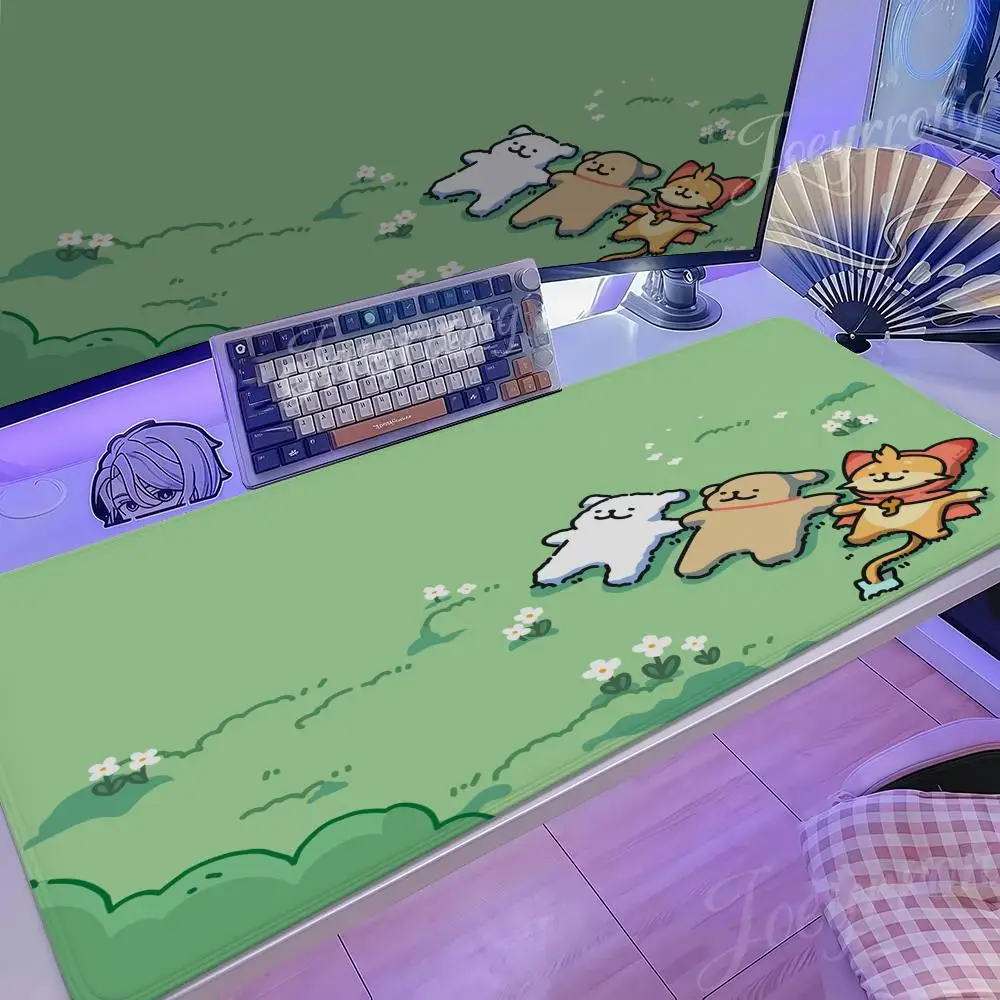 

Cartoon Line Dog Maltese Mouse Pad 1000x500 Hot Anime Taro Sakamoto Days XXL Large Gaming Non-slip Office Keyboard Mats Desk Mat