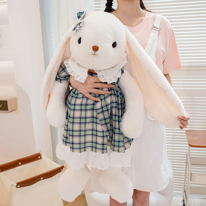 

Rabbit Plush Toys 45/55/75cm Dressing Rabbit Stuffed Doll Toys Hobbies Collection Decor Toys Accompany Sleep Toy Birthday Gifts