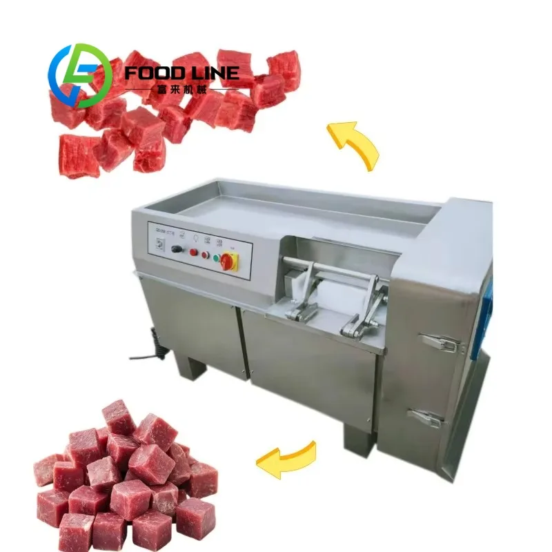 Frozen Meat Block Cutter Automatic Frozen Block Cutting Machine Sharp Blade High Efficiency Butcher Shop Restaurant Sale