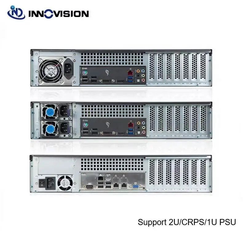 Sufficient Stock 2U Rackmount Server Case L=450mm Can Install 1U 2U and Redundant Dual PSU EATX Rack Server Enclourse