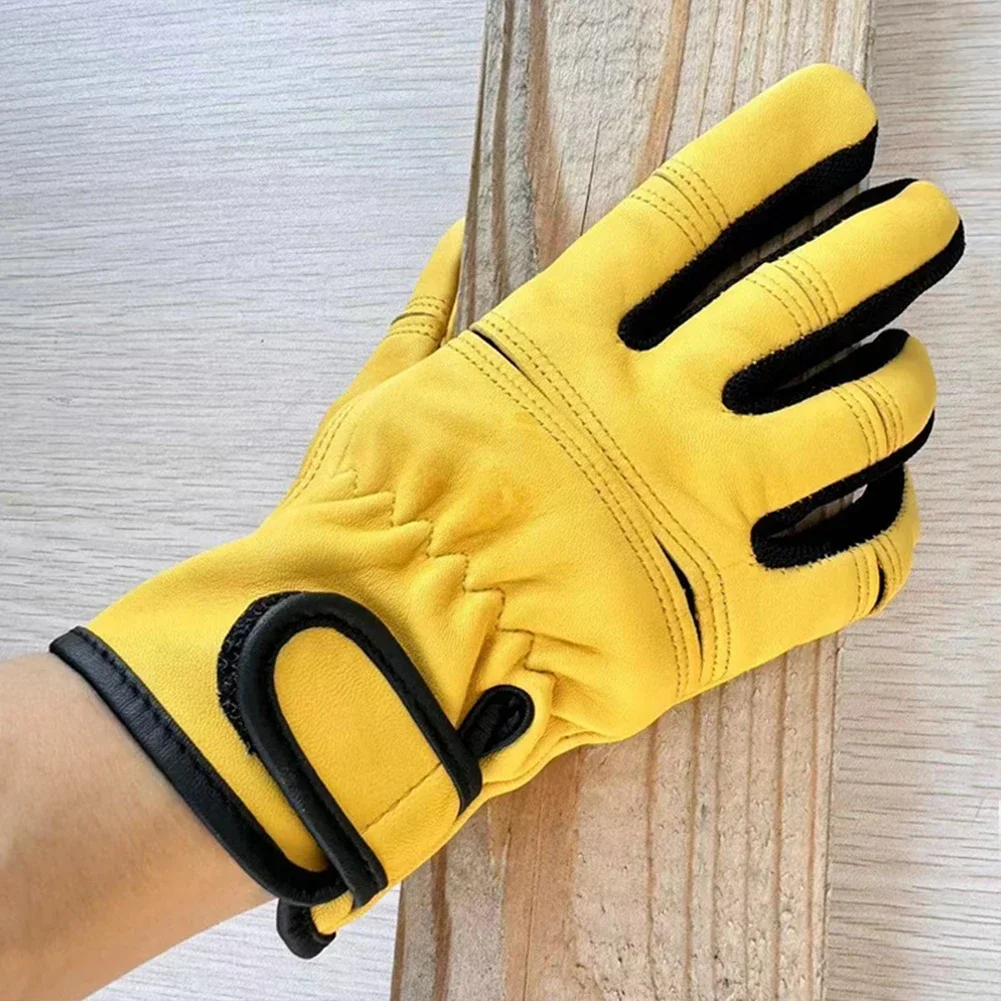 Labor Protection Work Gloves Leather Wear-resistant Sheepskin Hunting Protection Machine Repair Motorcycle Driver Gardening