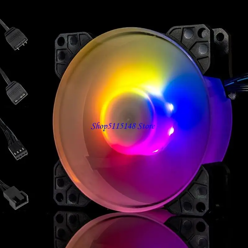 F3MA Argb 90mm 12V مروحة تبريد لجهاز الكمبيوتر الشخصي تبريد المياه مروحة تبريد سطح المكتب