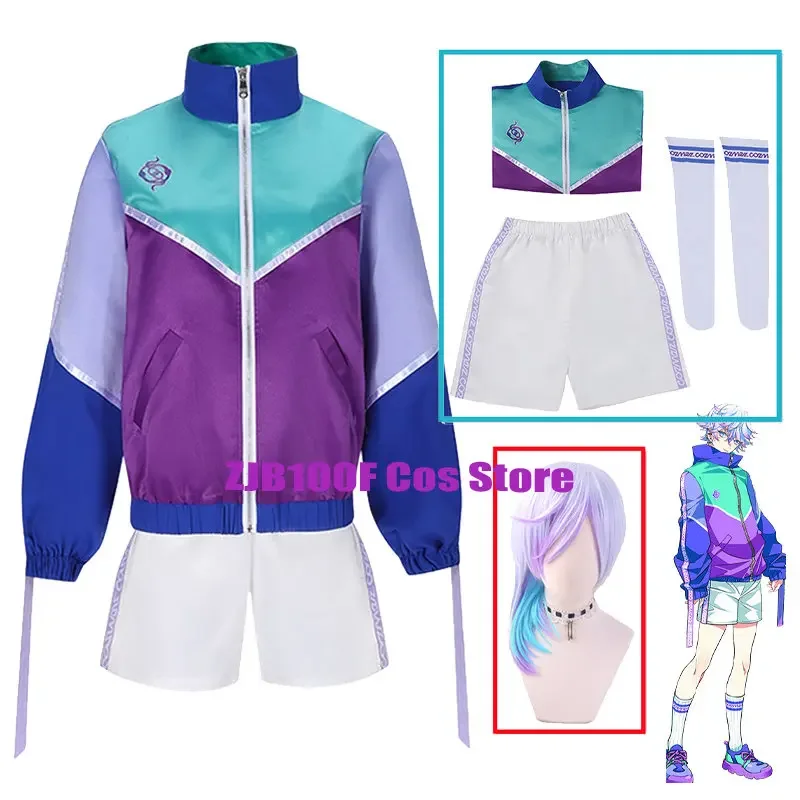 MC Kanata Cosplay Anime Paradox Live Cosplay Costume Yatonokami Kanata Uniform Party Performance Stage Costumes Clothing Wig