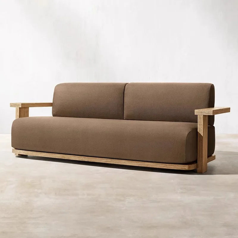 

Уличная мебель, старый диван из тикового дерева, двор, сад под открытым небом, диван из цельного дерева, бревенчатое кресло для отдыха, вилла