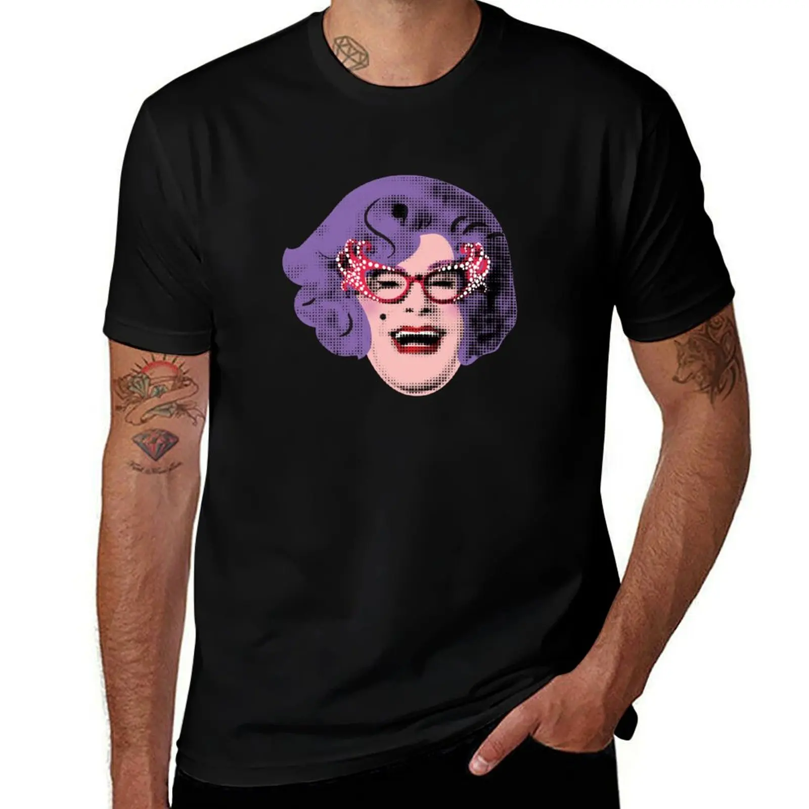 Dame Edna Everage Pop Art Explosion by Jonathan Siberon T-Shirt Plus Size Summer Casual T-Shirt