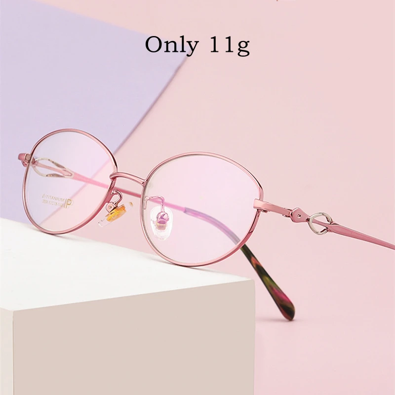 YIMARUILI-gafas Retro ovaladas para mujer, anteojos de aleación de alta calidad, ultraligeros, gafas graduadas ópticas, montura 3524X