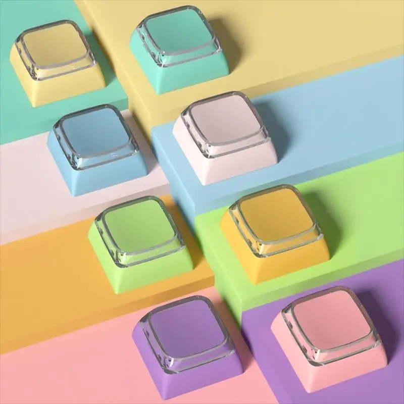 8pcs XDA Profile PBT+PC Keycap Set, Durable, Comfortable Typing for Mechanical Use with Classical Colors