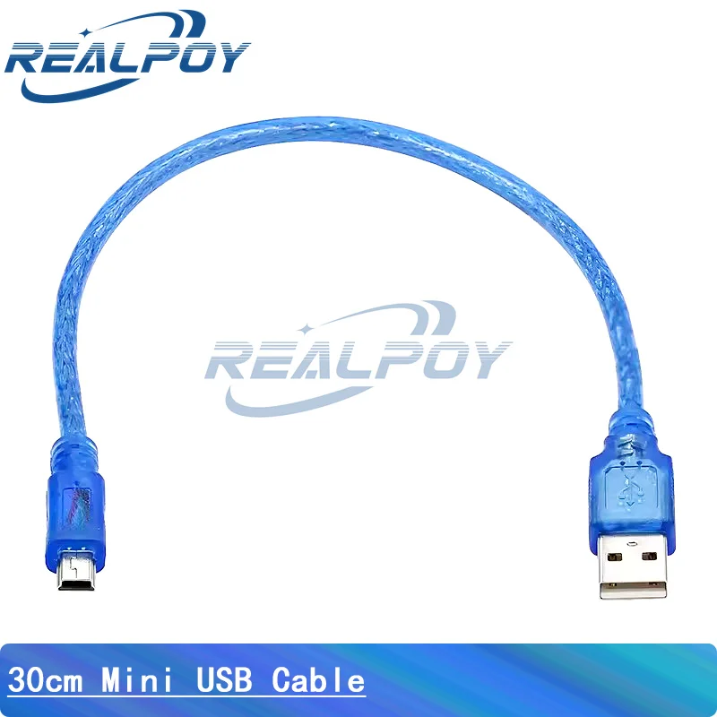 Immagine 4: Cavo USB da 30 cm per Uno R3/Nano/MEGA 2560/Leonardo/Pro micro/DUE Blu Tipo A di alta qualità USB/Mini USB/Micro USB 0,3 m per Arduino