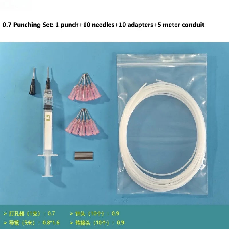 PDMS Biopsy Puncher Kit, Microfluidic Chip Tubing Connector Fittings for Lab PDMS Chip Fabrication