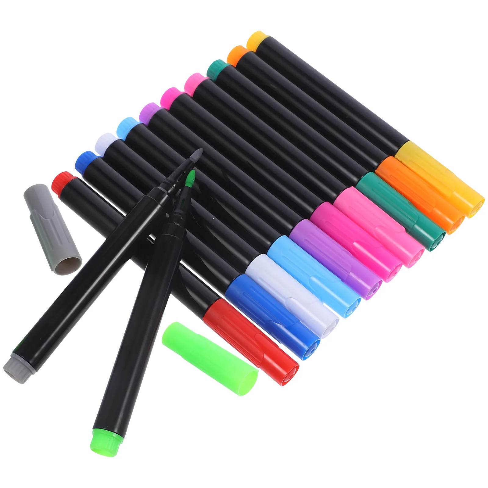 

12pcs Liquid Chalk Pens Erasable for Glass Whiteboard Neon Writing Pens School Plastic Dry Erase Chalk for Acrylic