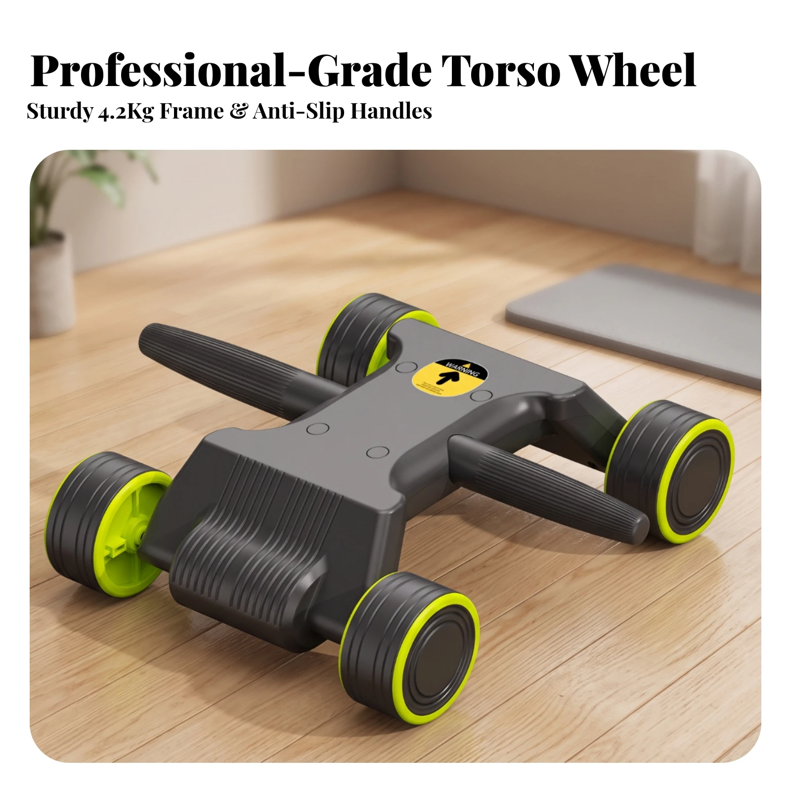 Home Gym In Apartment - Ab Wheel Low-Profile Four-Wheel Ab Roller