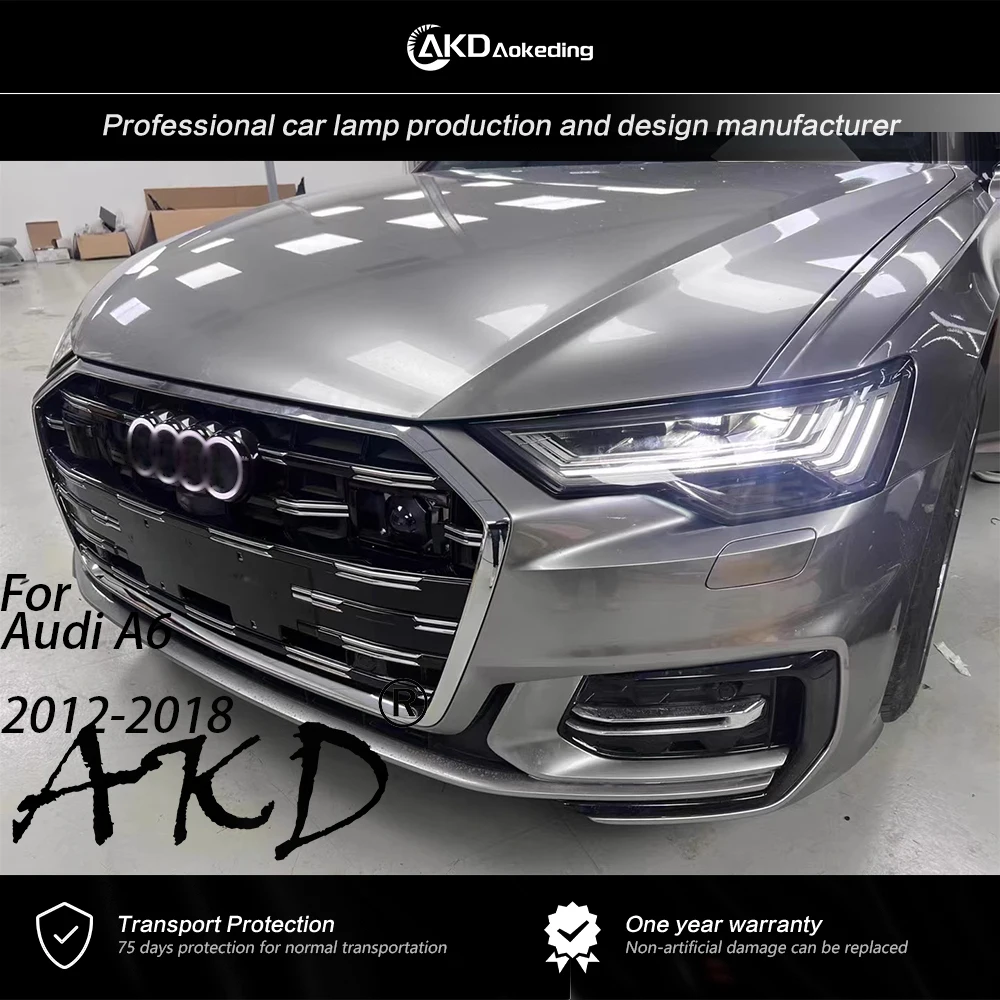 AKD Car Styling for Audi A6 Headlights 2012-2018 C7 Upgrade A6L All LED DRL Head Lamp Dynamic Singal High Low Beam Accessories