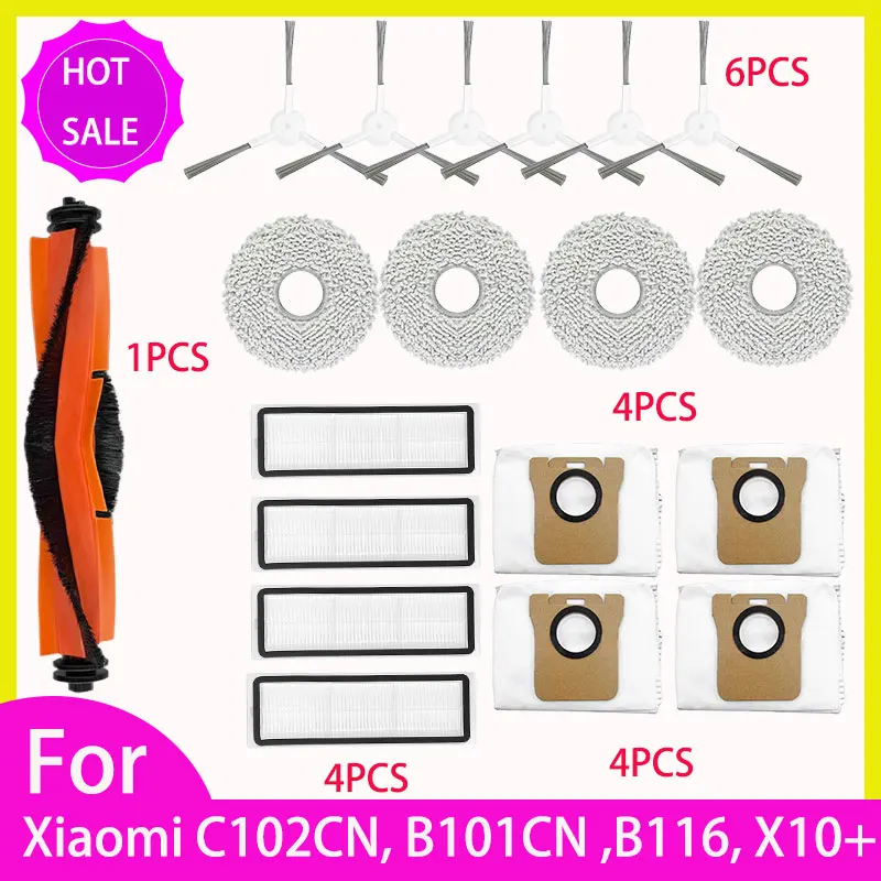 Voor Xiaomi Mijia Omni 2 C102cn, B101cn, B116, X10 + Vervangende Onderdelen Accessoires Hoofdborstel Filter Dweil Stofzak