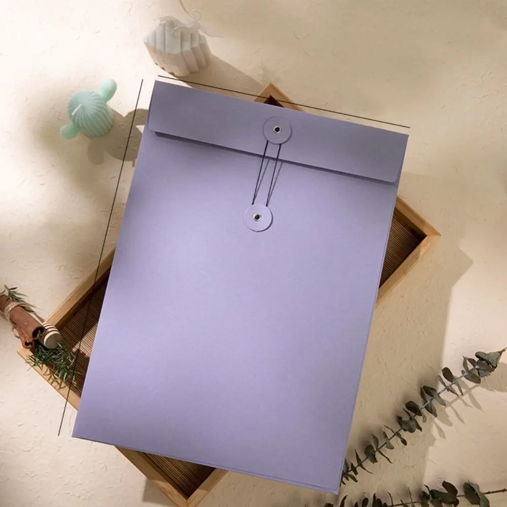 

A4/A5 Kraft Paper Envelopes with String Tie Closure Clasp European Style Vintage Brown Envelopes Exquisite Retro