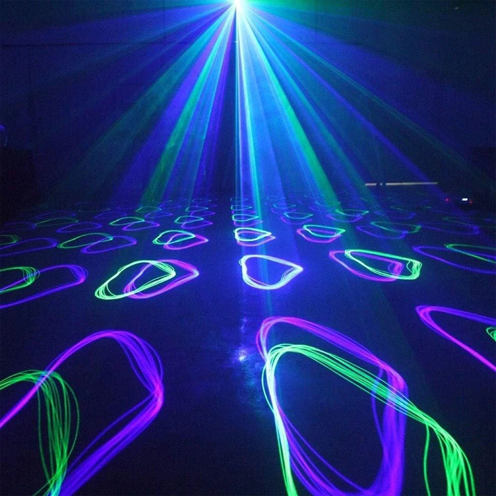 3W RGB Full Colors Laser Lights Indoor Animated Laser Stage Effect Lighting DMX Voice Control For Dj Disco Wedding Party Bars