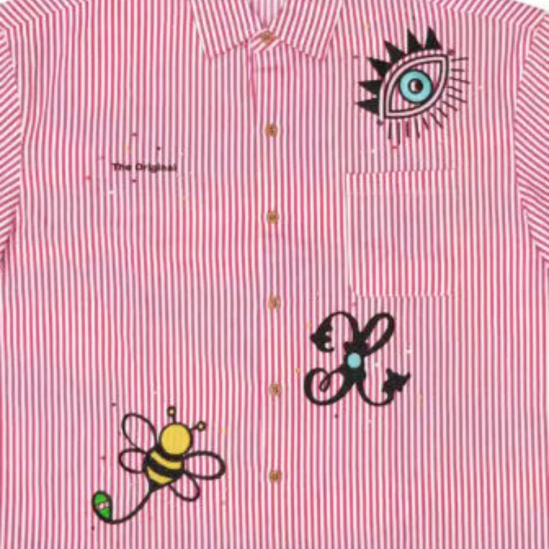 قميص بولو فضفاض غير رسمي على طراز الشارع للأطفال مناسب لكل من الرجال والنساء Y2K #6