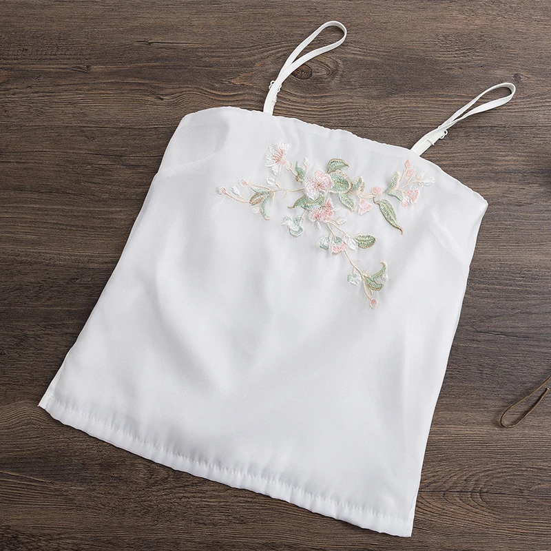 

2023 Summer Embroidery Vest Suspender Female Hanfu Inside Chinese Style Han Elements Retro Halter Top