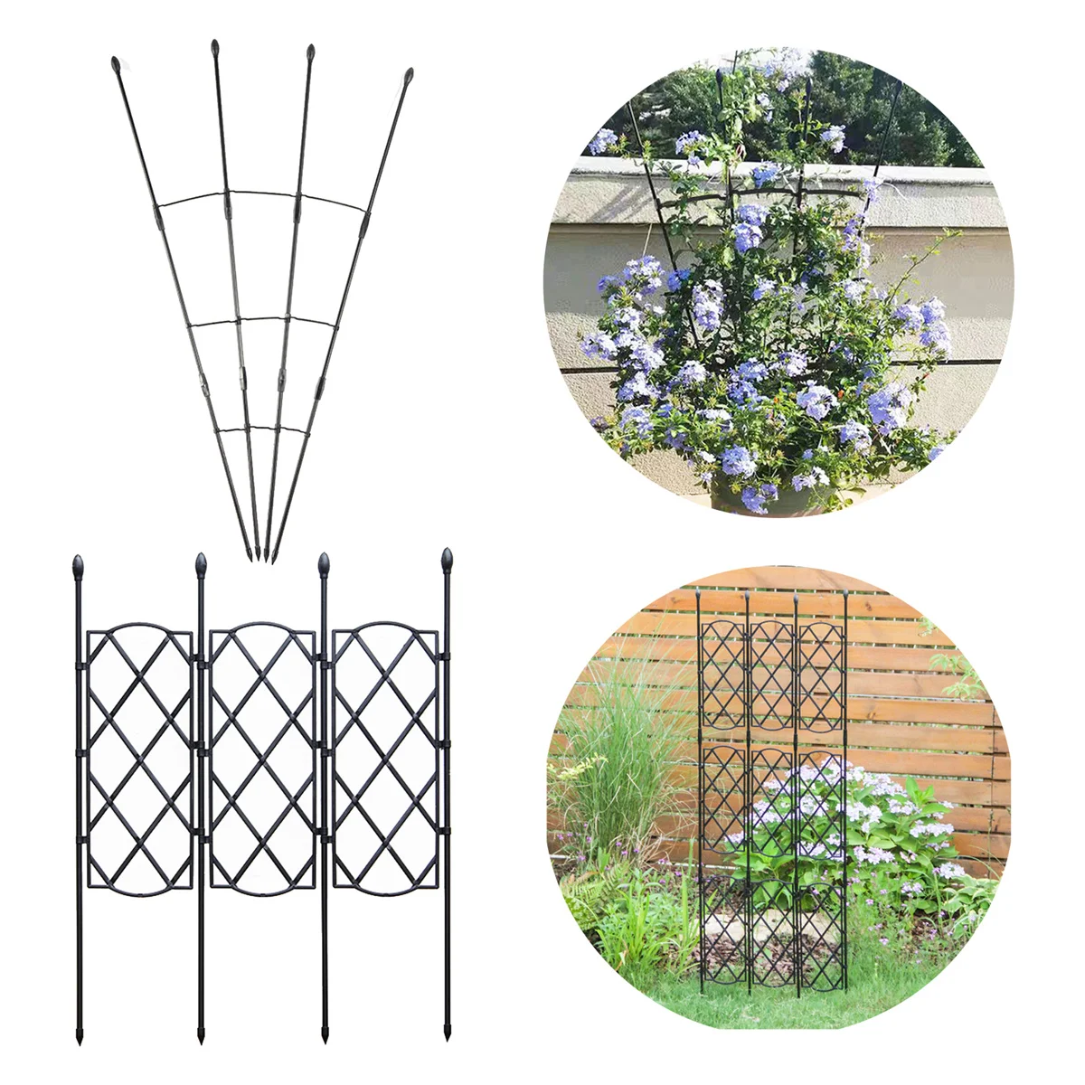 

Iron Outdoor Indoor Pot Support Plant Trellis Flower Stands Plant Vegetable Tomato Vine Bean Rose Climbing Frames Garden Decors