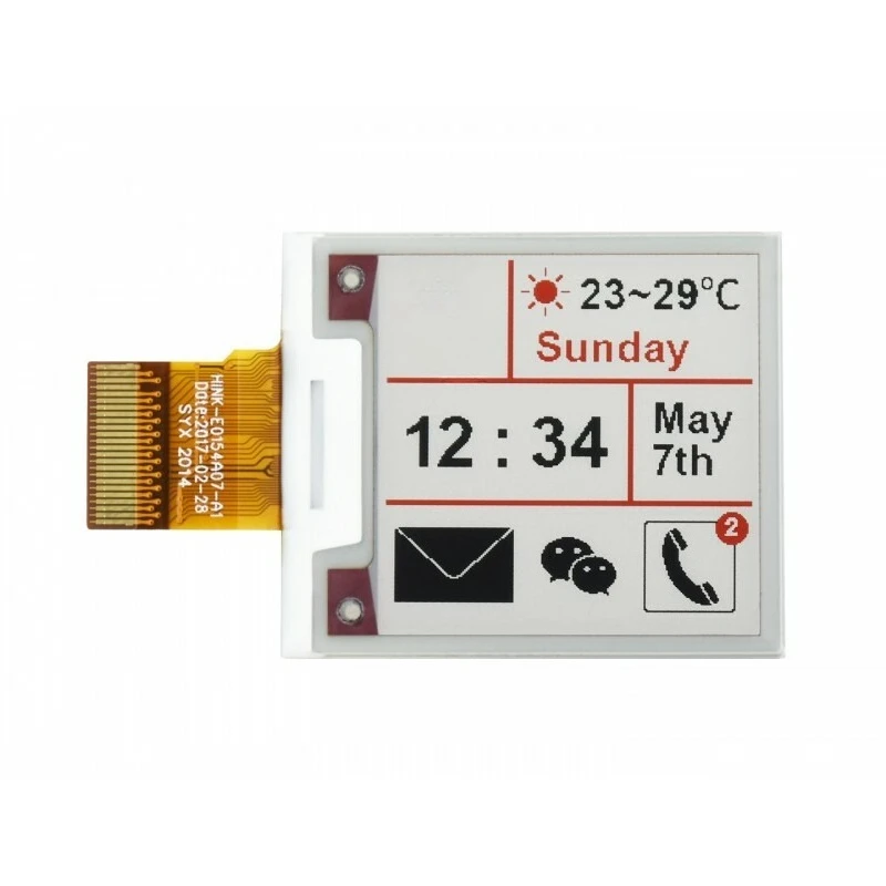 For 1.54inch 200x200 e-paper three-color  E-lnk display SPI No PCB