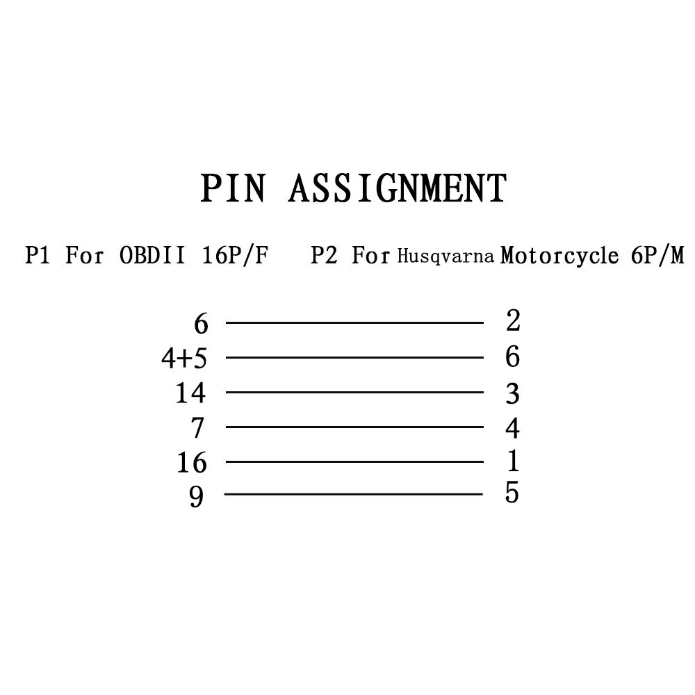 Per Husqvarna 6Pin OBD cavo diagnostico per moto per Husqvarna 6Pin a OBD2 16 Pin cavo connettore cavo adattatore cavo OBD