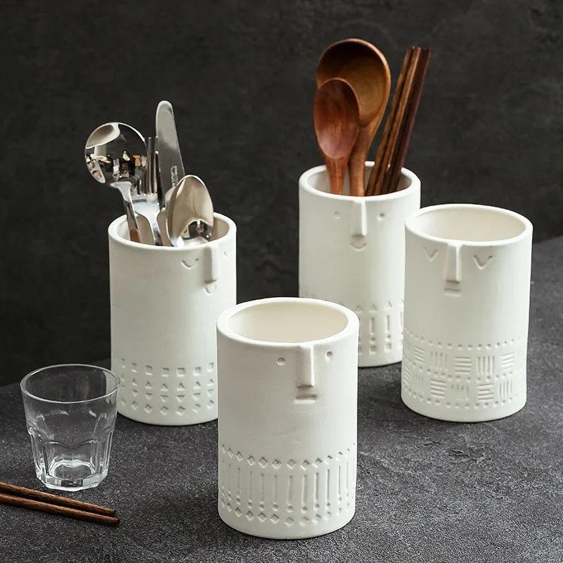 جديد حامل أعواد الأكل السيراميك الإبداعية الصرف عيدان الحاويات أدوات المائدة المطبخ التخزين المنظم
