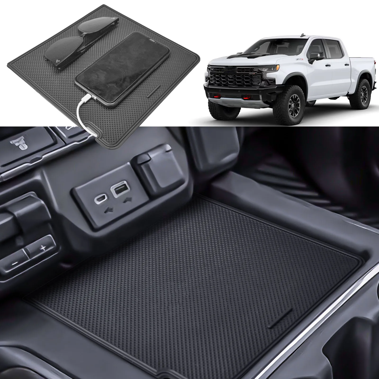 

For 2019-2022 Chevy Silverado/GMC Sierra 1500 and 2020-2023 Silverado/Sierra 2500HD 3500 Center Console Secret Compartment Cover
