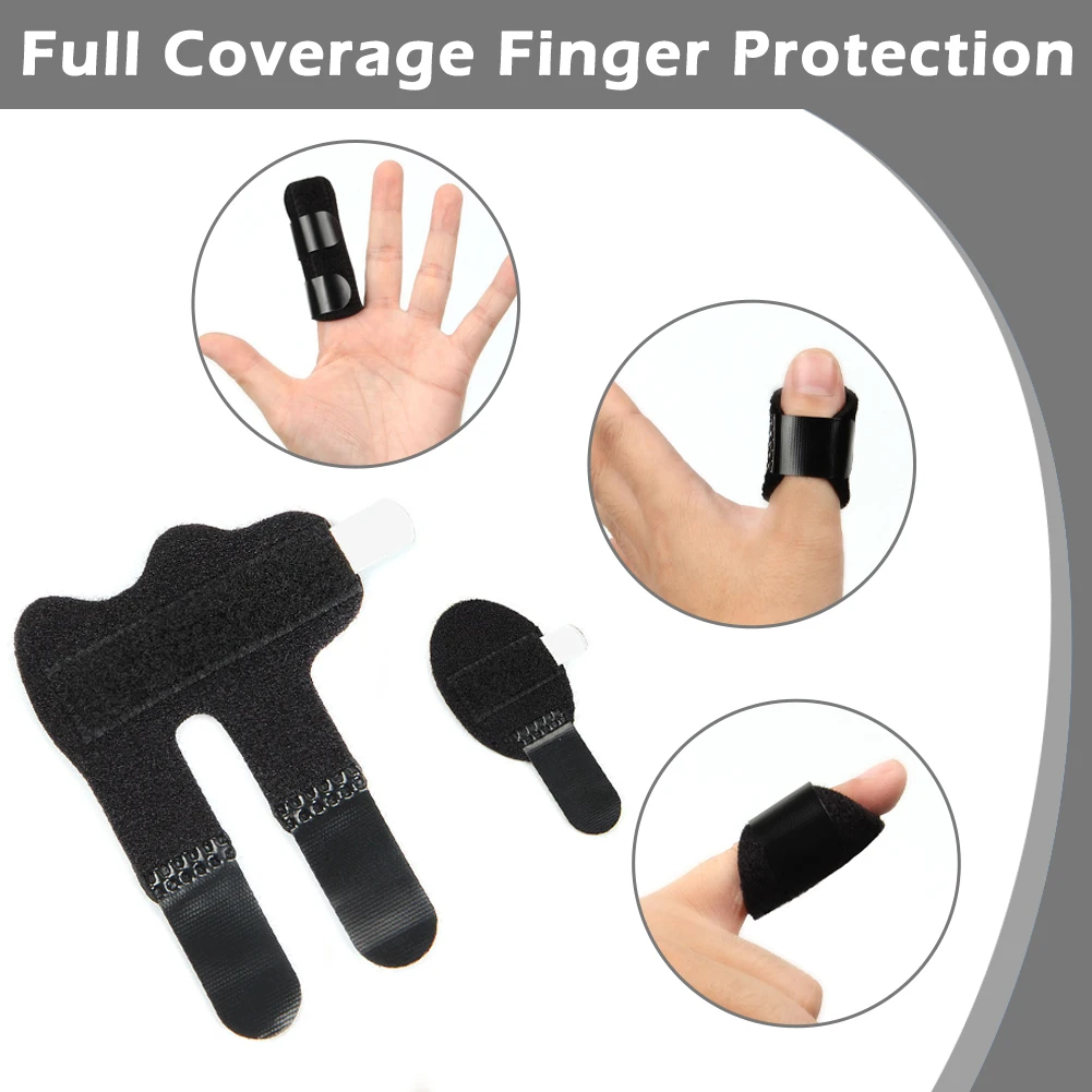5 ชิ้นนํากลับมาใช้ใหม่น้ําหนักเบาสายรัดปรับเต็มรูปแบบสบายข้ออักเสบ Knuckle การดูแลสุขภาพบาสเกตบอล Finger Splint