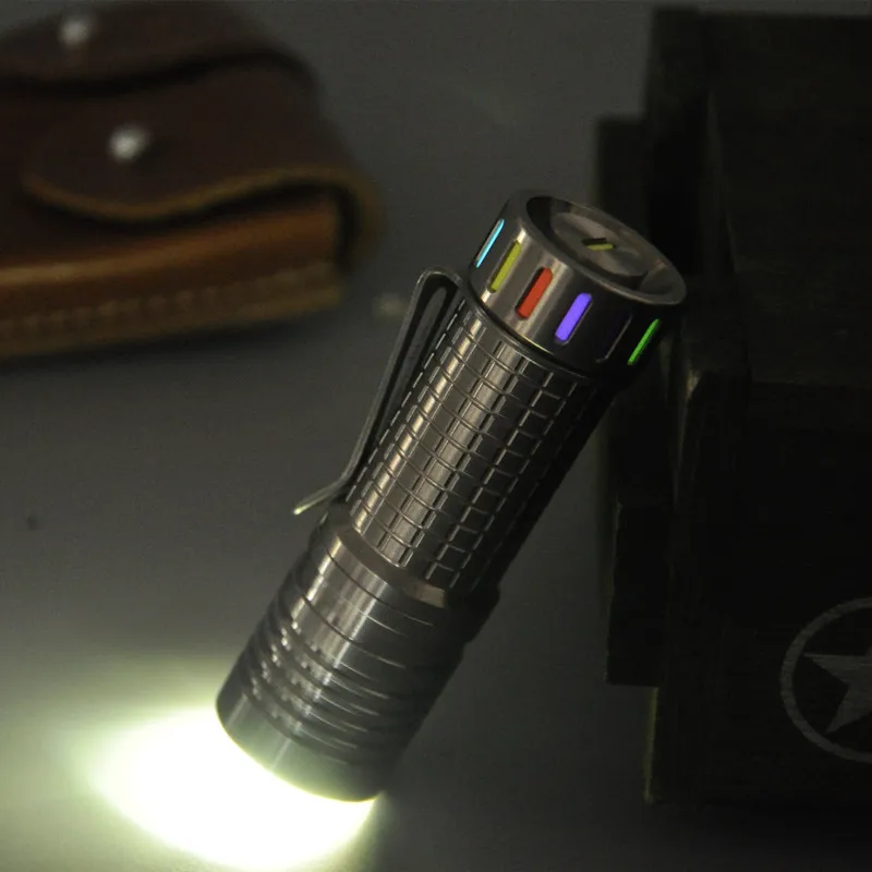 Maeerxu XT3 titanium alloy High power EDC flashlight Outdoor lighting self-defense LED titanium flashlight