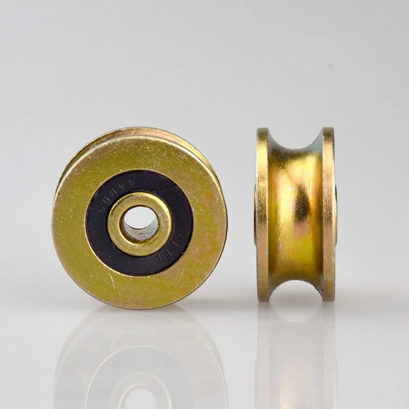 Diameter rail Wheel guide Wheel R5 Grooved wheel U Grooved iron Wheel metal Wheel galvanized Antirust 6*32*14mm