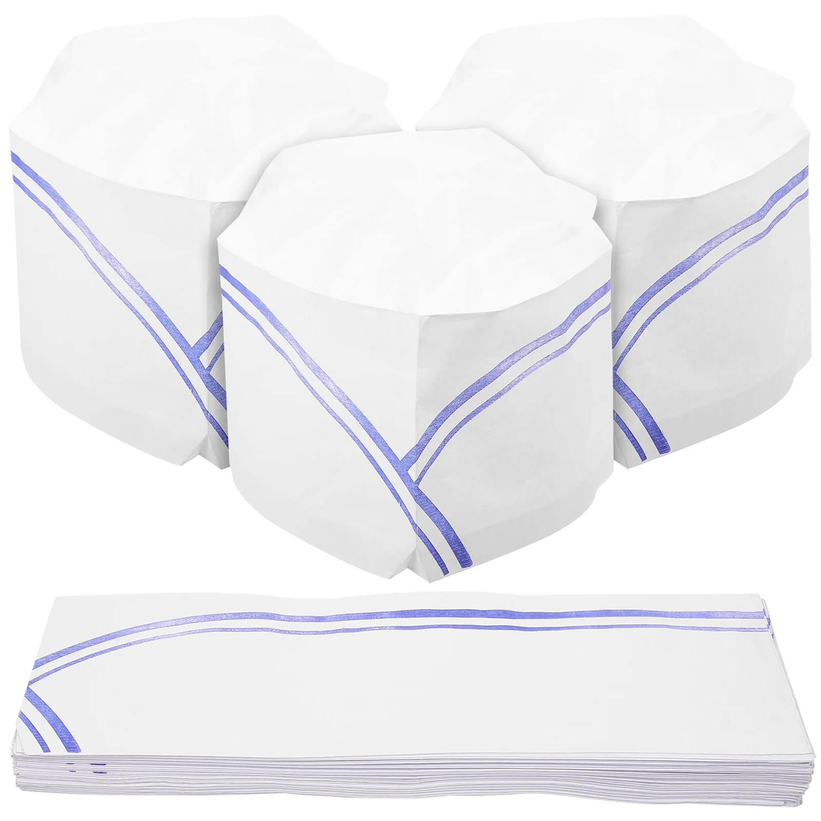 40 Pcs Hats Disposable Chef Bakers Breathable Japanese Restaurant Sushi Cooking Paper Uniform