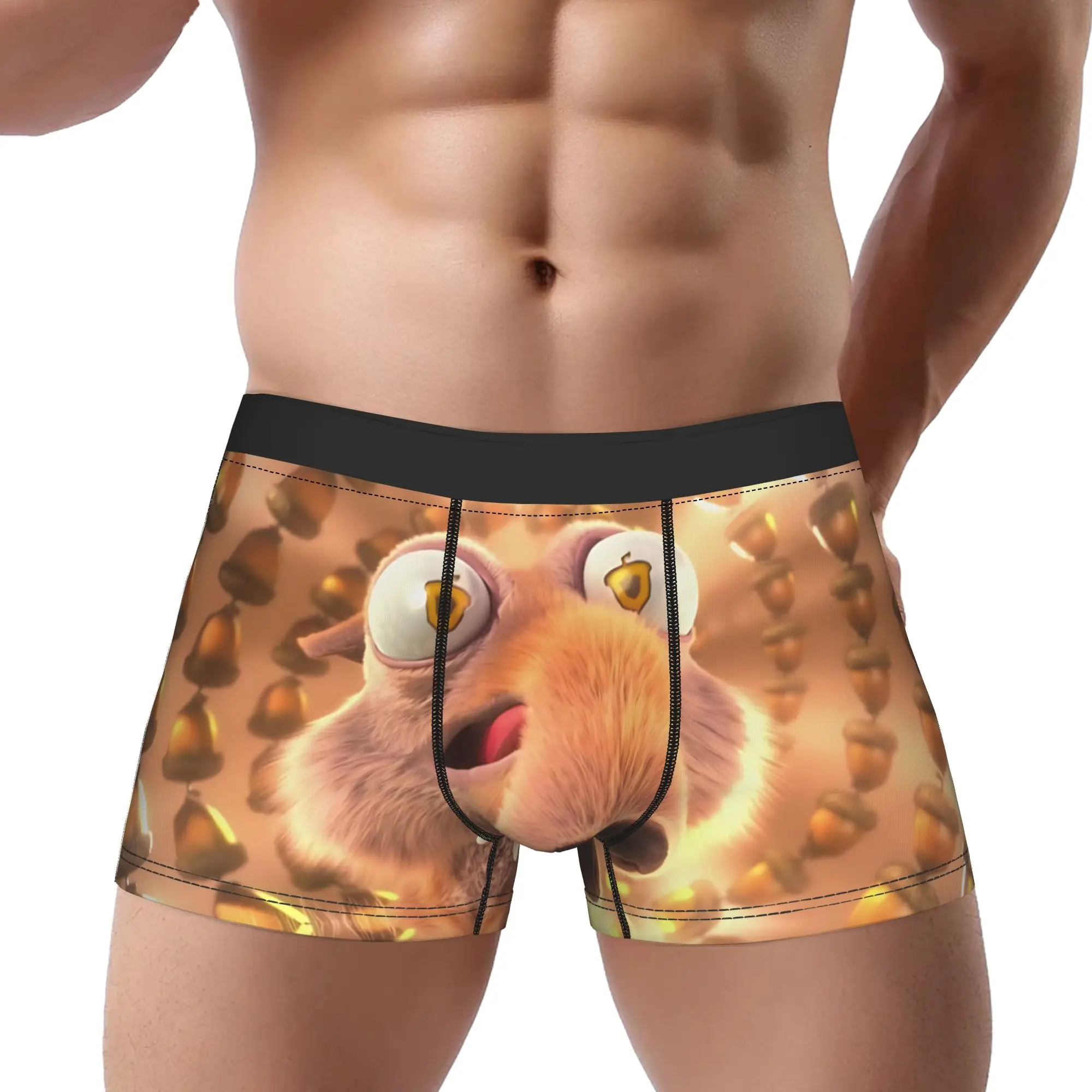 

Мужские трусы-боксеры Ice Age Manny Scrat Sid Diego, мужское нижнее белье, шорты с принтом, боксеры-брифы