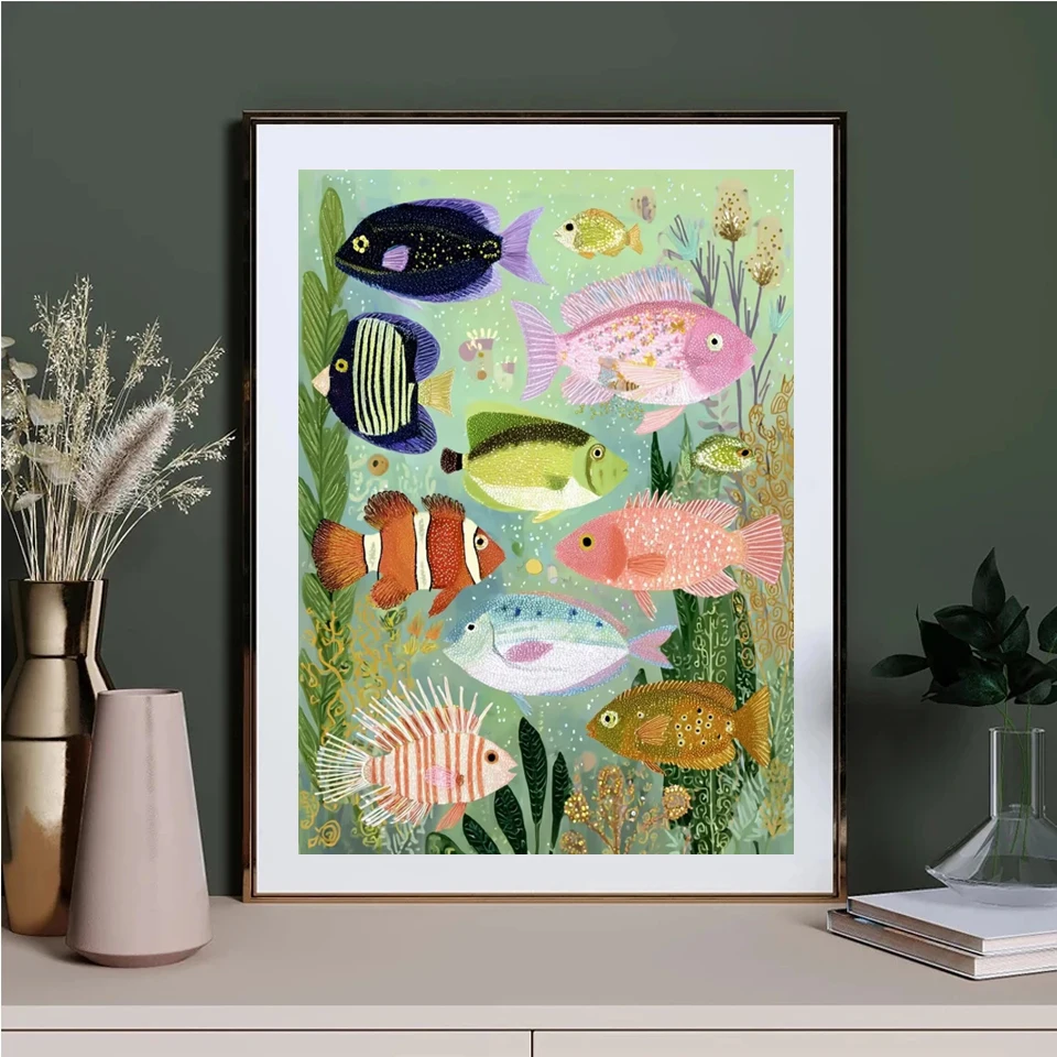 DIY 5D Diamond Painting Kit Em - đánh giá và giá Embroidery Fish