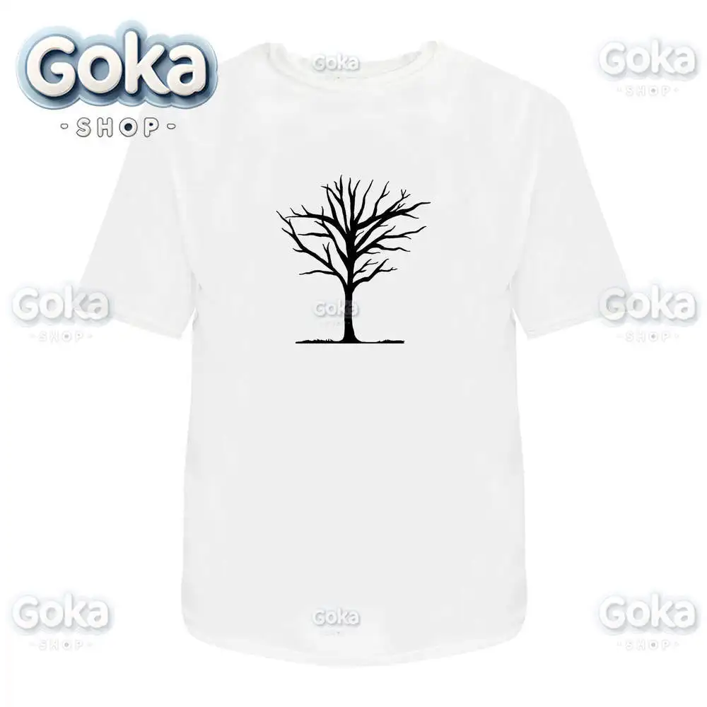 Winter Tree Graphic T Shirts Mens Clothing New in Tops & Tees Cotton Women Printed T-shirt Y2K Clothes Cute Funny Tshirt