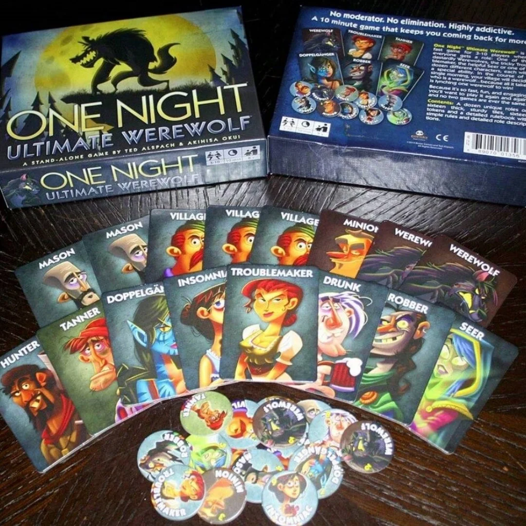 One Night Ultimate Werwolf-Brettspiel, Kartenspiel | Brettspiele | 3-10 Spieler | Die Spielzeit beträgt 10 Minuten, als Geschenk geeignet. – Detail 1