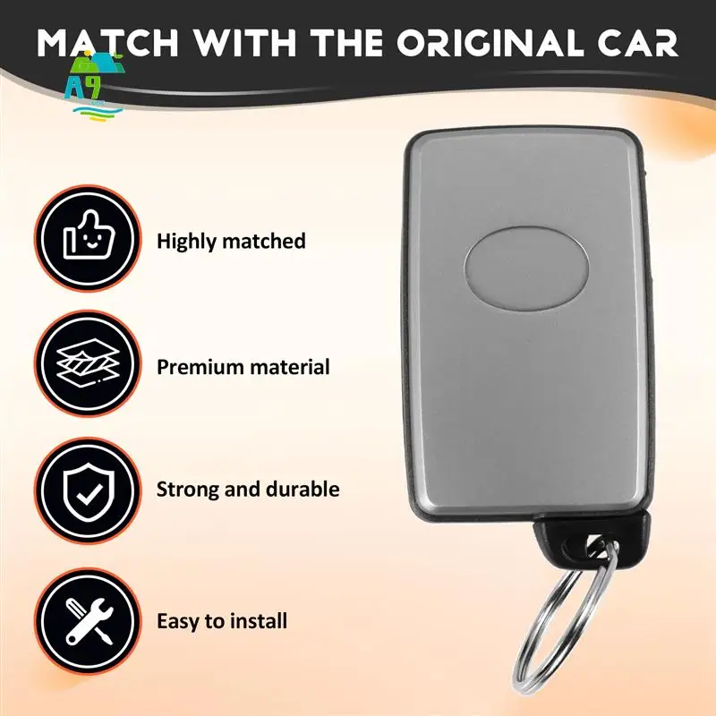 

A09E-Car Smart Card Remote Car Key Shell Case Fob For Toyota Alphard Estima Vellfire