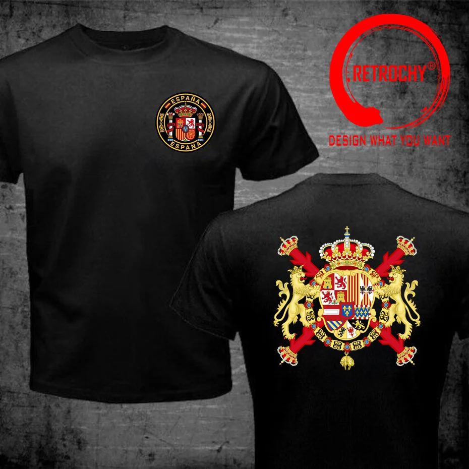 Espana Spain Coat of Arms T Shirt Women Men Stylish Fashion Leisure Tee Shirt Hip Hop Streetwear Tshirt Spainish Casual T-Shirt
