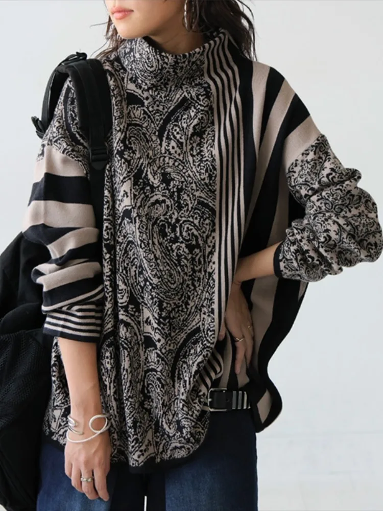 

Gymystars Autumn Striped Sweater Women Fashion Striped Pullovers Loose Design Long Sleeves Tops Winter Elegant Ladies Clothes